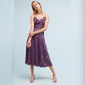 Anthropology brand Moulinette Soeurs Purple Lace Midi Dress